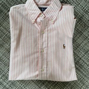 Pink and white striped Ralph Lauren button down